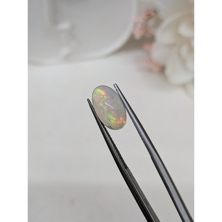 2.55 Ct. Multi Color Cabochon Fire Opal (Flame Opal) from Ethiopia