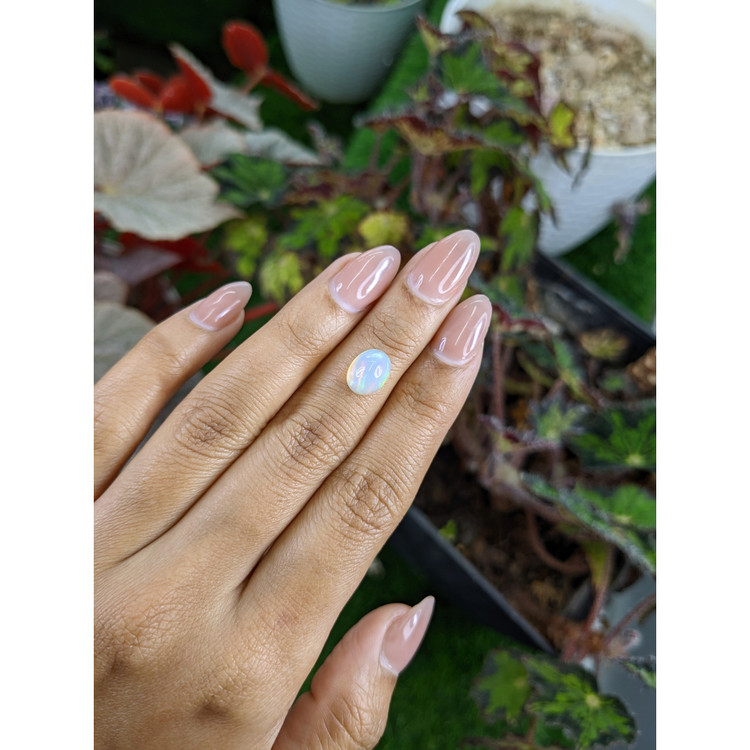 1.91 Ct. Multi Color Cabochon Fire Opal (Flame Opal) from Ethiopia