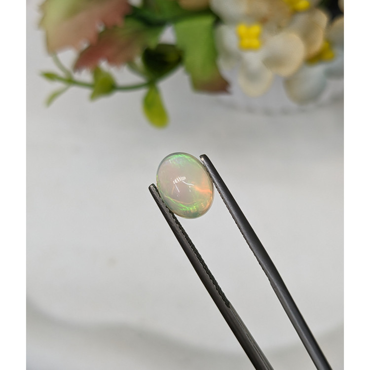 1.91 Ct. Multi Color Cabochon Fire Opal (Flame Opal) from Ethiopia