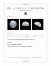 2.87 Ct. Multi Color Cabochon Fire Opal (Flame Opal) from Ethiopia Appraisal