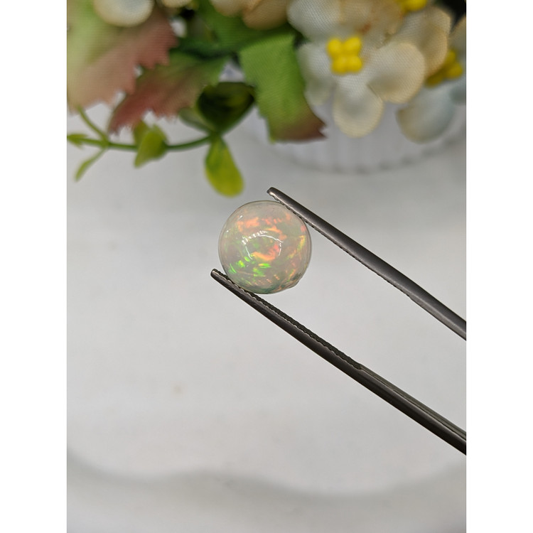 2.87 Ct. Multi Color Cabochon Fire Opal (Flame Opal) from Ethiopia