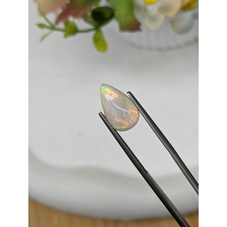 2.34 Ct. Multi Color Cabochon Fire Opal (Flame Opal) from Ethiopia