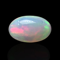 1.55 Ct. Multi Color Cabochon Fire Opal (Flame Opal) from Ethiopia Video