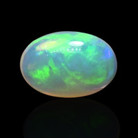 2.51 Ct. Multi Color Cabochon Fire Opal (Flame Opal) from Ethiopia Video