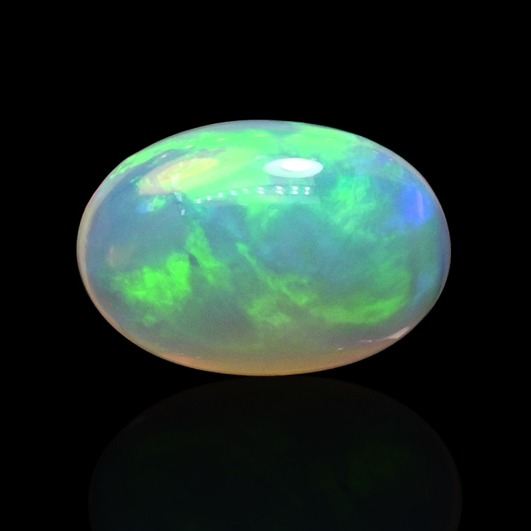 2.51 Ct. Multi Color Cabochon Fire Opal (Flame Opal) from Ethiopia