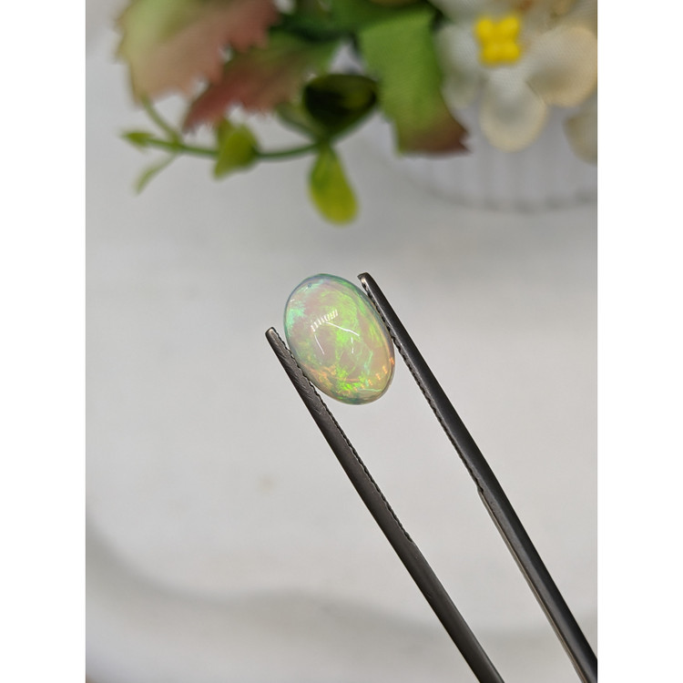2.51 Ct. Multi Color Cabochon Fire Opal (Flame Opal) from Ethiopia