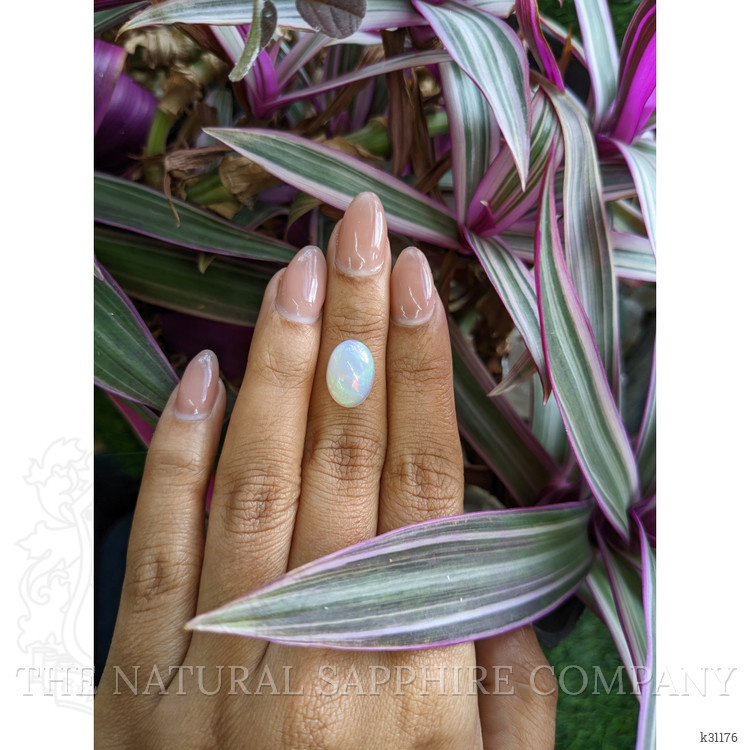 3.19 Ct. Multi Color Cabochon Fire Opal (Flame Opal) from Ethiopia
