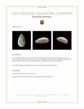 2.50 Ct. Multi Color Cabochon Fire Opal (Flame Opal) from Ethiopia Appraisal