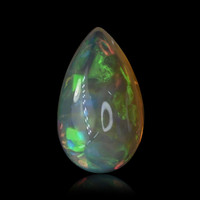 2.38 Ct. Multi Color Cabochon Fire Opal (Flame Opal) from Ethiopia Video