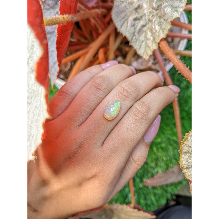 2.38 Ct. Multi Color Cabochon Fire Opal (Flame Opal) from Ethiopia