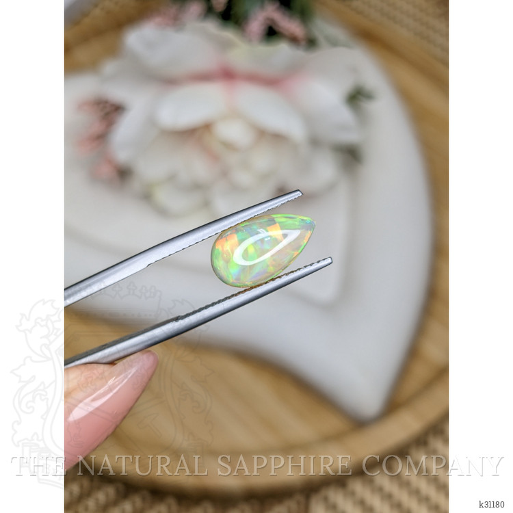 2.38 Ct. Multi Color Cabochon Fire Opal (Flame Opal) from Ethiopia