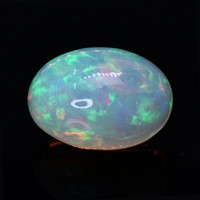 2.62 Ct. Multi Color Cabochon Fire Opal (Flame Opal) from Ethiopia Video