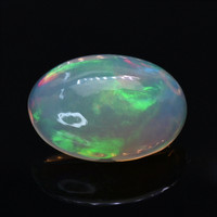 2.90 Ct. Multi Color Cabochon Fire Opal (Flame Opal) from Ethiopia Video