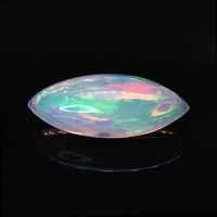 1.73 Ct. Multi Color Cabochon Fire Opal (Flame Opal) from Ethiopia Video