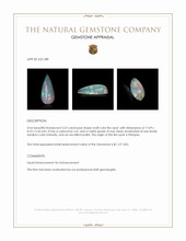 3.22 Ct. Multi Color Cabochon Fire Opal (Flame Opal) from Ethiopia Appraisal