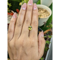 3.21 Ct. Greenish Yellow Chrysoberyl from Ceylon (Sri Lanka) Life Style