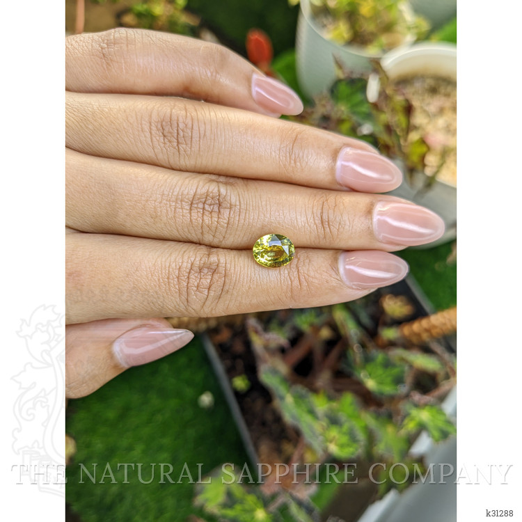 3.21 Ct. Greenish Yellow Chrysoberyl from Ceylon (Sri Lanka)