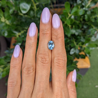 2.01 Ct. Blue Aquamarine from Mozambique Life Style