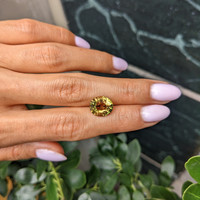 4.60 Ct. Greenish Yellow Tourmaline from Africa Life Style