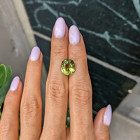 5.31 Ct. Yellowish Green Tourmaline from Africa Life Style
