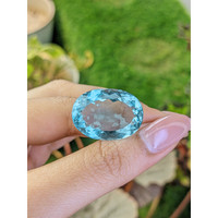 29.37 Ct. Greenish Blue Topaz from Ceylon (Sri Lanka) Life Style