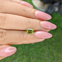 0.94 Ct. Yellowish Green Peridot from Pakistan Life Style
