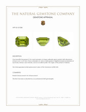 2.36 Ct. Yellowish Green Peridot from Pakistan Appraisal