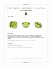 1.62 Ct. Yellowish Green Peridot from Pakistan Appraisal