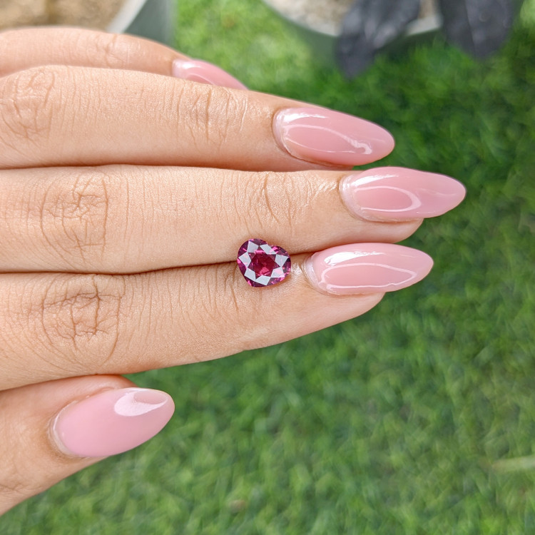 1.68 Ct. Purplish Pink Garnet from Tanzania