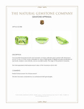 0.68 Ct. Yellowish Green Peridot from Tanzania Appraisal