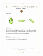 0.60 Ct. Yellowish Green Peridot from Tanzania Appraisal