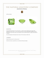 1.05 Ct. Yellowish Green Peridot from Tanzania Appraisal