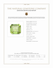 0.91 Ct. Yellowish Green Peridot from Tanzania Scan Report