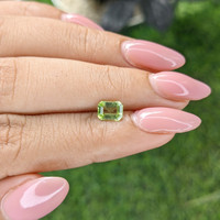0.80 Ct. Yellowish Green Peridot from Tanzania Life Style
