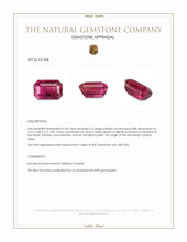 0.20 Ct. Pinkish Red Red Beryl from United States Appraisal