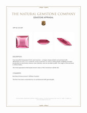 0.04 Ct. Pinkish Red Red Beryl from United States Appraisal