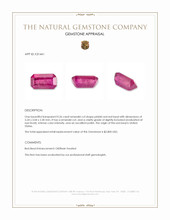 0.26 Ct. Pinkish Red Red Beryl from United States Appraisal