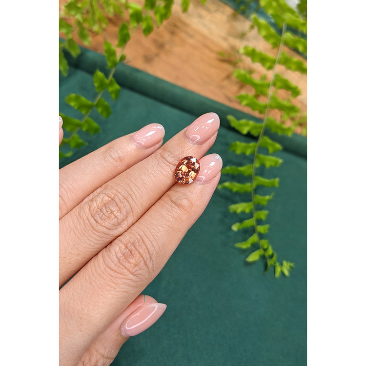 3.42 Ct. Orange Malaya Garnet from Tanzania