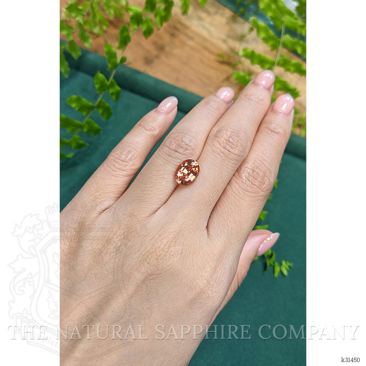 3.42 Ct. Orange Malaya Garnet from Tanzania