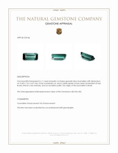 6.11 Ct. Greenish Blue Tourmaline from Brazil Appraisal