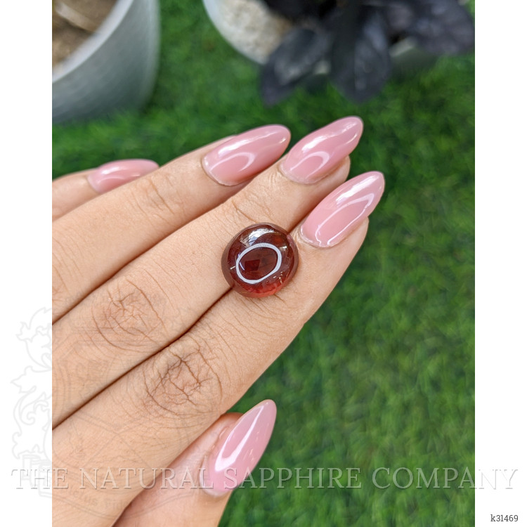 10.37 Ct. Reddish Brown Cabochon Garnet from South Africa