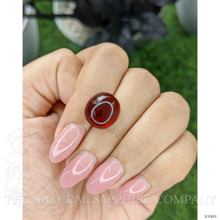 10.37 Ct. Reddish Brown Cabochon Garnet from South Africa