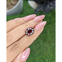 4.89 Ct. Orangish Red Garnet from Ceylon (Sri Lanka) Life Style