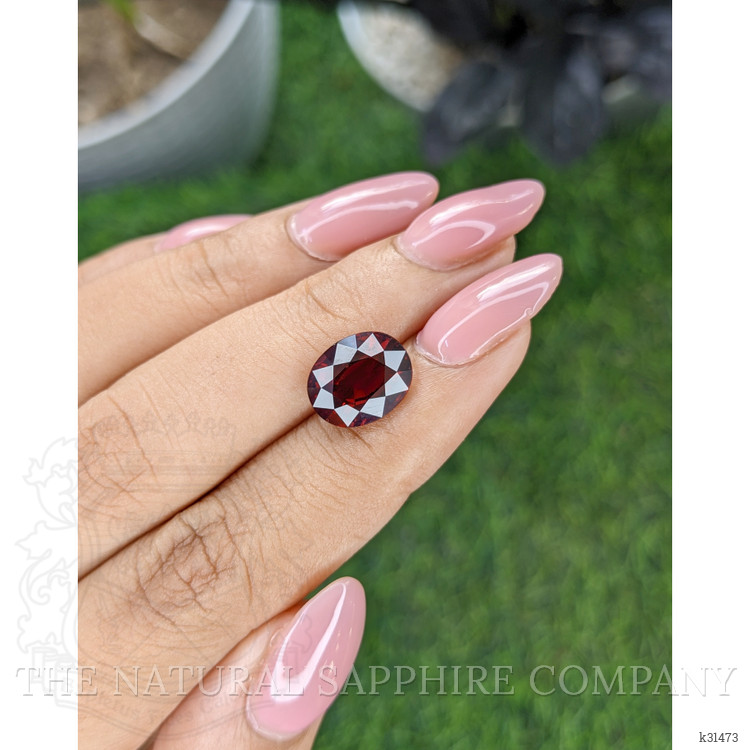 4.89 Ct. Orangish Red Garnet from Ceylon (Sri Lanka)
