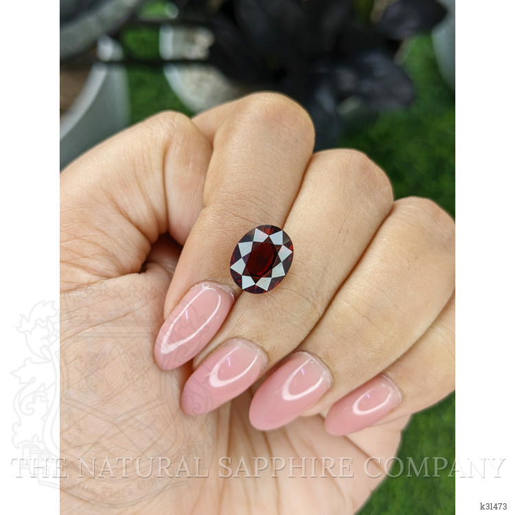 4.89 Ct. Orangish Red Garnet from Ceylon (Sri Lanka)