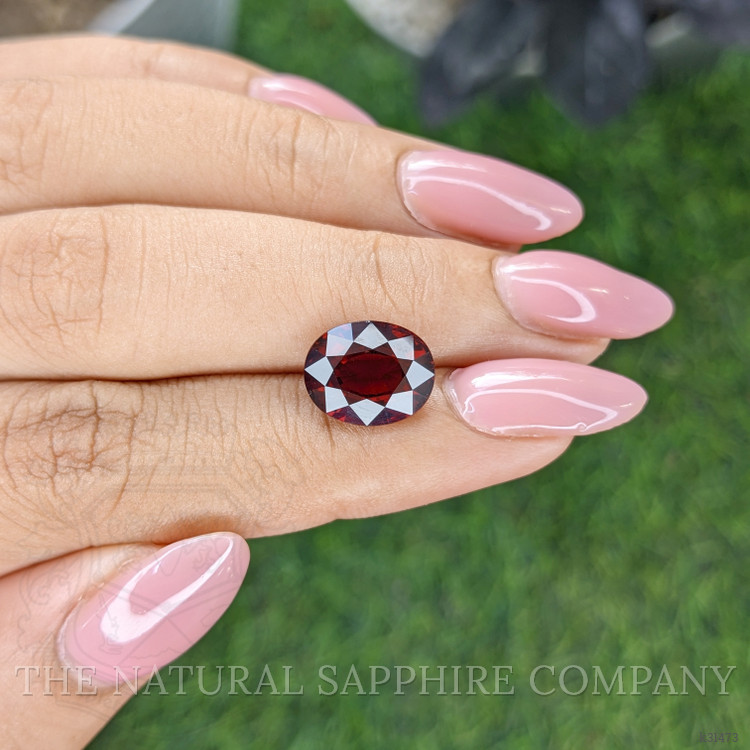 4.89 Ct. Orangish Red Garnet from Ceylon (Sri Lanka)