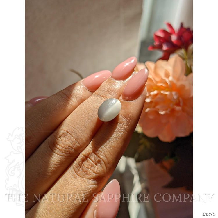 7.36 Ct. Green Cabochon Chrysoberyl from Ceylon (Sri Lanka)