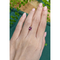 1.11 Ct. Purplish Red Rhodolite Garnet from Tanzania Life Style