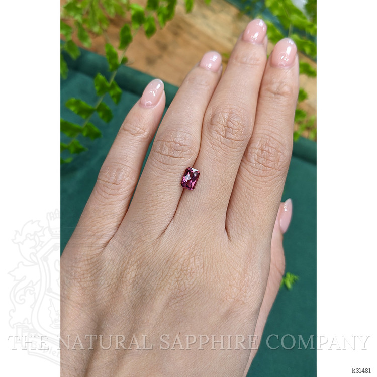 1.11 Ct. Purplish Red Rhodolite Garnet from Tanzania