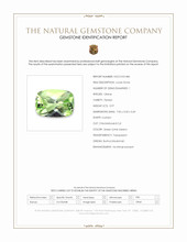 0.97 Ct. Green (Lime Green) Peridot from Burma (Myanmar) Scan Report